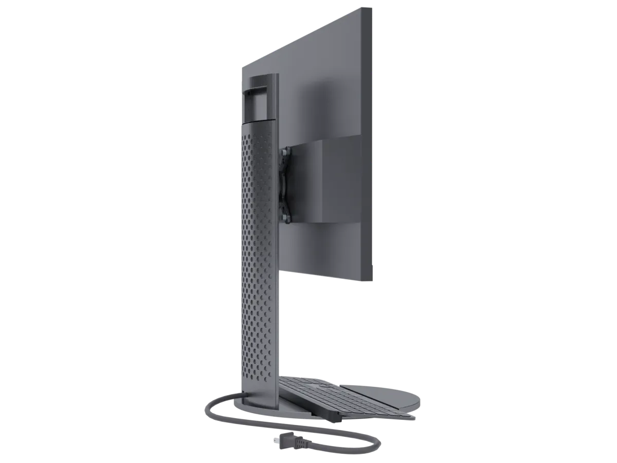 The mobile monitor stand with monitor screen
